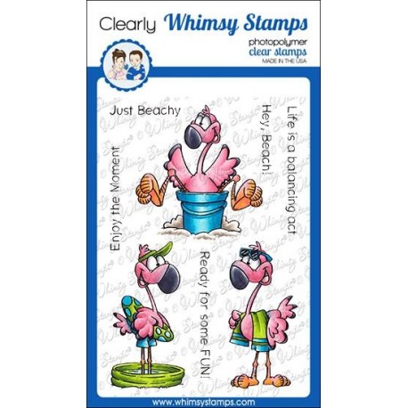 Whimsy Stamps Flamingo Fun Clear Stamps
