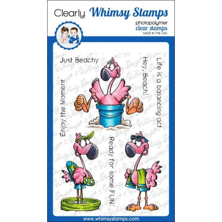 Whimsy Stamps Flamingo Fun Clear Stamps