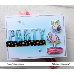 Whimsy Stamps Flamingo Fun Clear Stamps