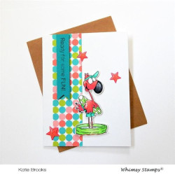 Whimsy Stamps Flamingo Fun Clear Stamps