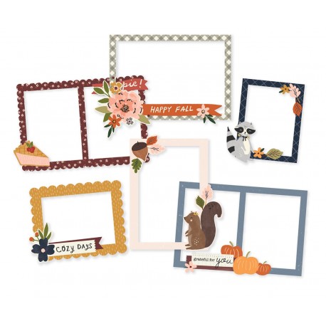Simple Stories Cozy Days Layered Frames 6pz