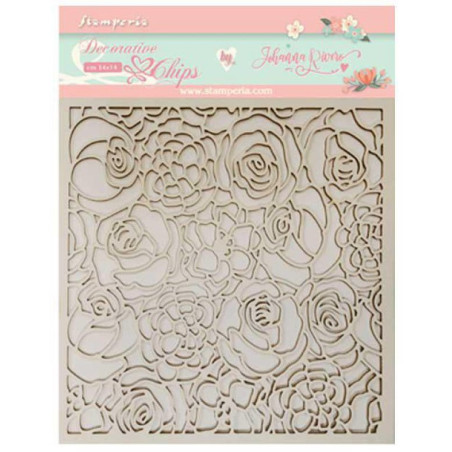 Stamperia Decorative Chips Texture of Roses