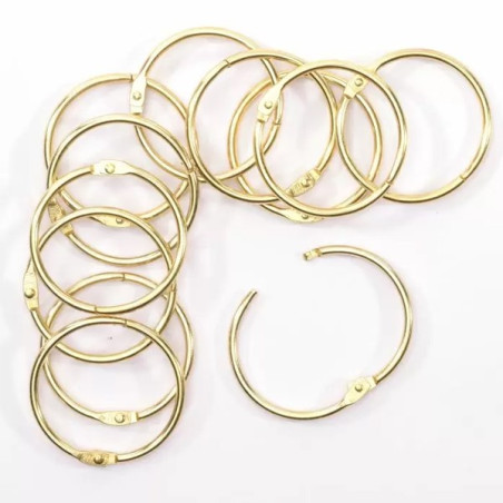 12 Anelli per Album 3,8 cm ORO