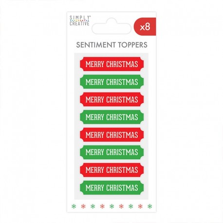 Simply Creative Christmas Sentiment Topper Red & Green