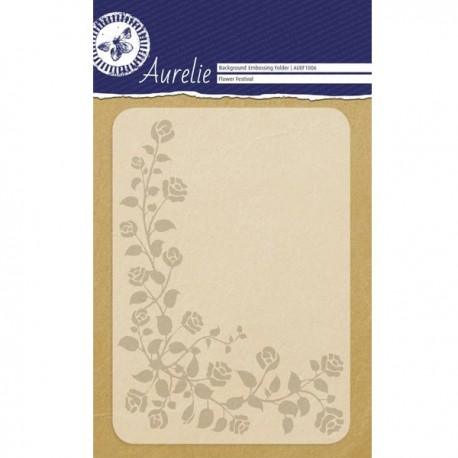 Aurelie Flower Festival Background Embossing Folder