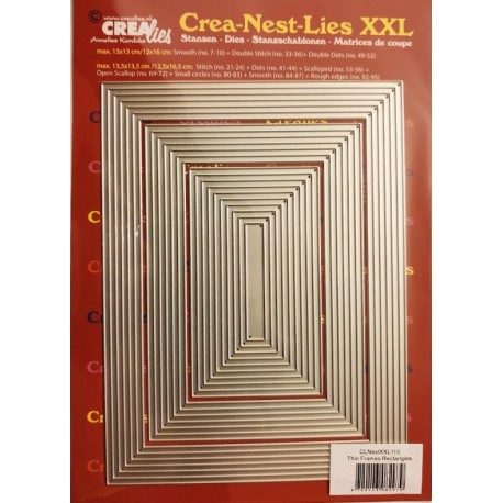 Crealies Crea-nest-dies XXL Thin Frames Rectangles x23