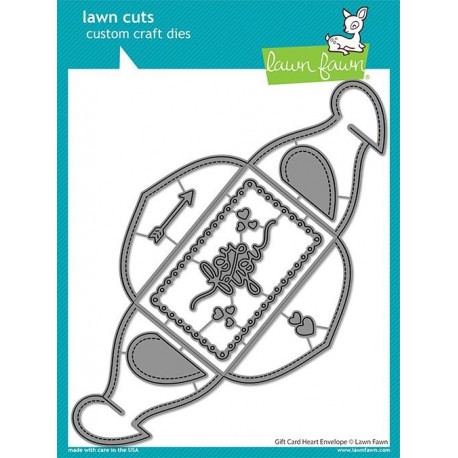 LAWN FAWN Gift Card Heart Envelope Cuts