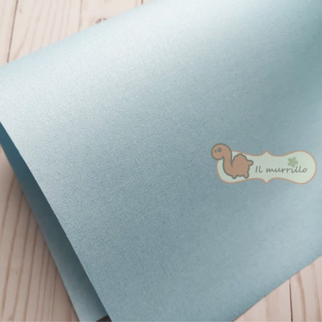 Carta Rivestimento Effetto Tela METALLIZZATO Celeste