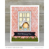My Favorite Things English Brick Wall Background Rubber Stamp