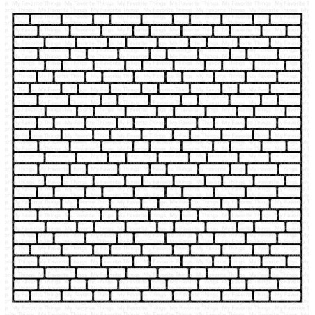 My Favorite Things English Brick Wall Background Rubber Stamp