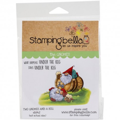 Stamping Bella Cling Stamp Two Gnomes Under A Keg