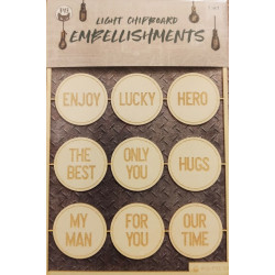 Piatek13 Light Chipboard Embellishments Free Spirit 06