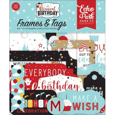 Echo Park Magical Birthday Boy Frames & Tags 33pz