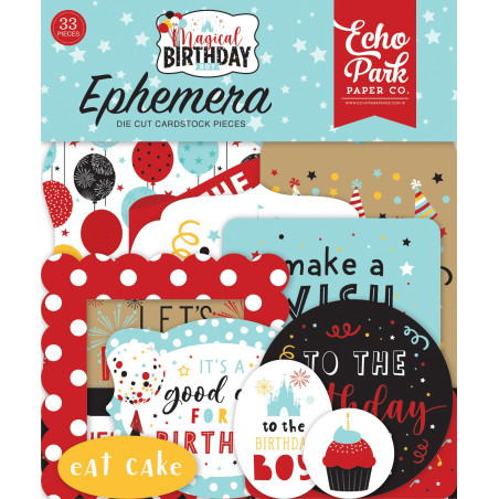 Echo Park Magical Birthday Boy Ephemera 33pz