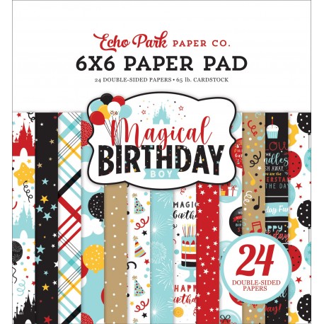 Echo Park Magical Birthday Boy Paper Pad 15x15cm