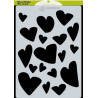 Mask Stencil Hearts A6