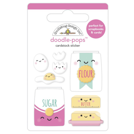 Doodlebug Doodle-Pops 3D Stickers Bake Me Happy