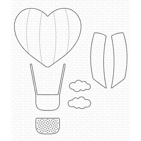 My Favorite Things Heart Air Balloon Die-Namics