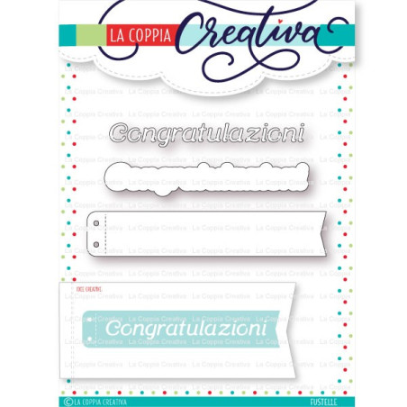 La Coppia Creativa Fustelle CONGRATULAZIONI CON BANNER