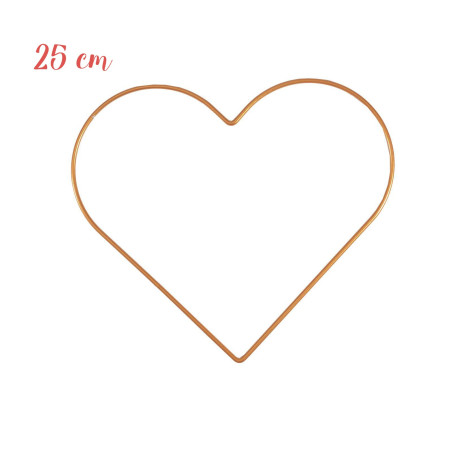 Ghirlanda in Metallo CUORE ORO 25cm