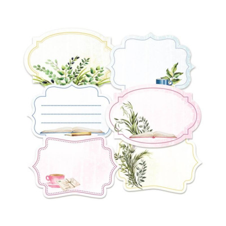 Piatek Decorative Tags Garden of Books 04 6pz