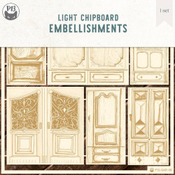 Piatek13 Light Chipboard Embellishments Garden of Books 04