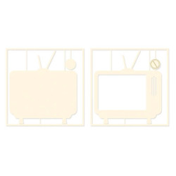Piatek13 Light Chipboard Embellishments DECO BASE TV