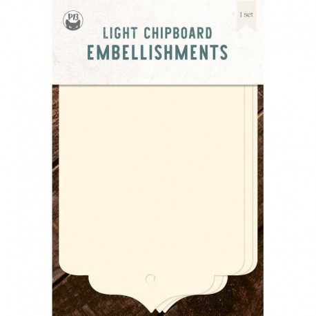 Piatek13 Light Chipboard Embellishments ALBUM BASE TAGS 06