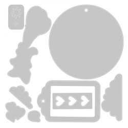 Framelits Die Set 9pz with Stamps - Floral Moon 665065