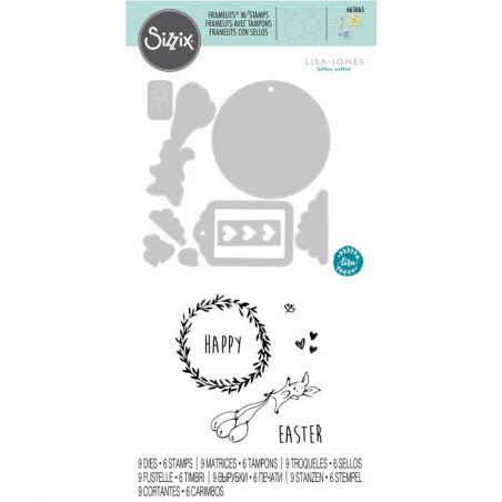 Framelits Die Set 9pz with Stamps - Floral Moon 665065