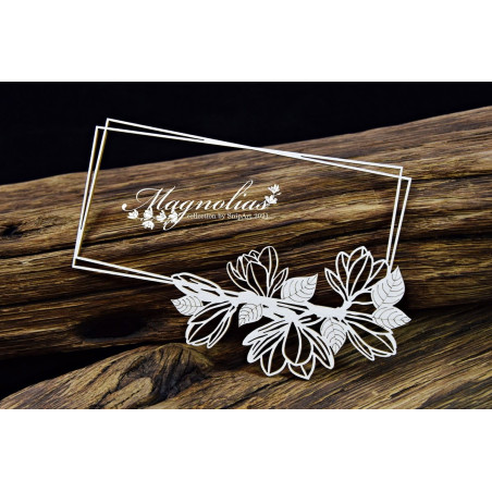 Cardboard Cornice Lunga con Magnolie