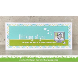 LAWN FAWN Thinking Of You Line Border Cuts