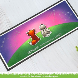 Lawn Fawn Slimline Simple Hillside Stencil 2 pezzi