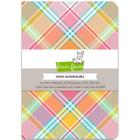 Lawn Fawn Mini Notebooks Perfectly Plaid Remix 2pz