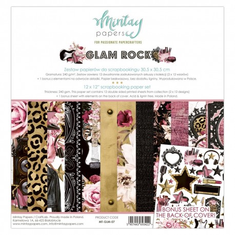 Mintay Papers Glam Rock Paper Pad 30x30cm
