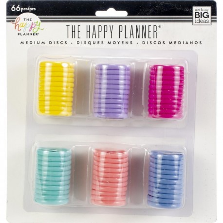 Happy Planner MEDIUM Discs Value Pack Multi Color 66pezzi