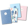 Carpe Diem A6 Notebooks Feathers 4pezzi