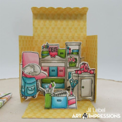 Art Impressions Matchbooks Stamp & Die Set Craft Room