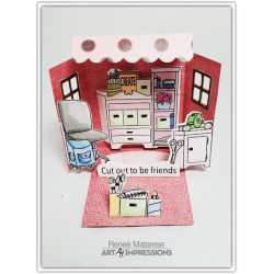 Art Impressions Matchbooks Stamp & Die Set Craft Room