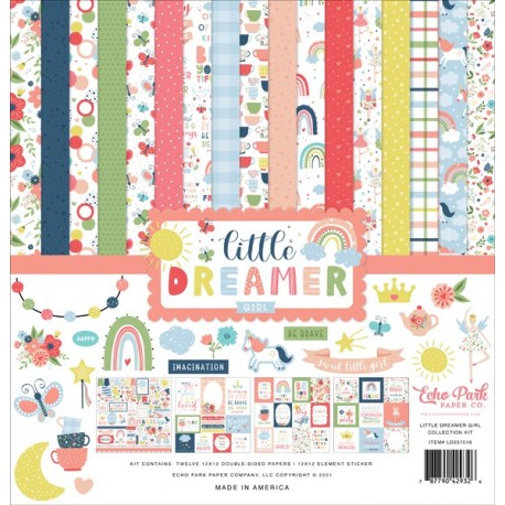 Echo Park Little Dreamer Girl Collection Kit 30x30cm