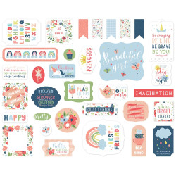 Echo Park Little Dreamer Girl Ephemera 33pz
