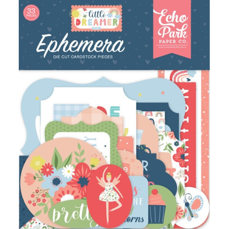 Echo Park Little Dreamer Girl Ephemera 33pz