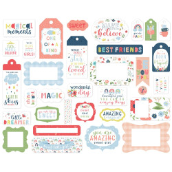 Echo Park Little Dreamer Girl Frames & Tags 33pz
