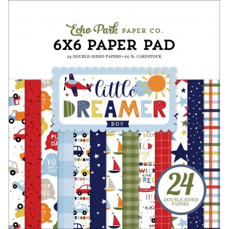 Echo Park Little Dreamer Boy Paper Pad 15x15cm