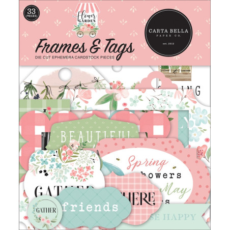 Carta Bella Flower Garden Frames & Tags 33pz