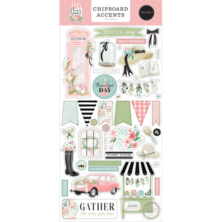 Carta Bella Flower Garden Chipboard Accents