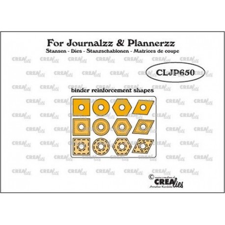 Crealies Journalzz & Plannerzz Binder Reinforcements Shapes