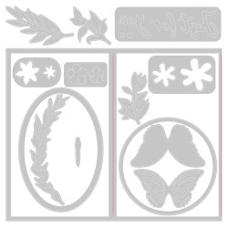 Thinlits Die Set 14pz - Butterfly Spinner Card 665074