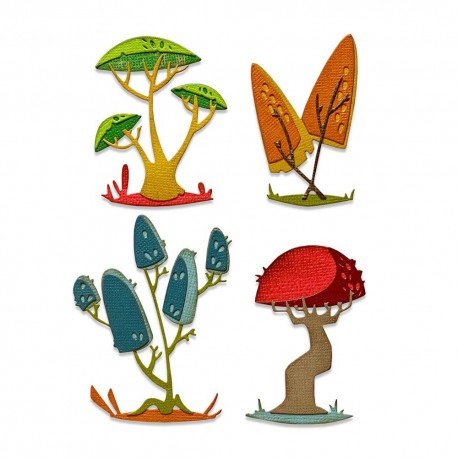 Thinlits Die Set 5pz - Funky Toadstools 665216