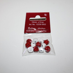 Campanelline bianche e rosse 10 mm x 12